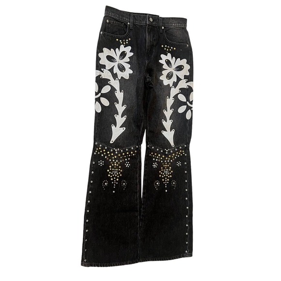 BDG Denim - BDG Urban Outfitters '90s Free Mid-Rise Bootcut Jean‎ Black Embellished 28 NWT